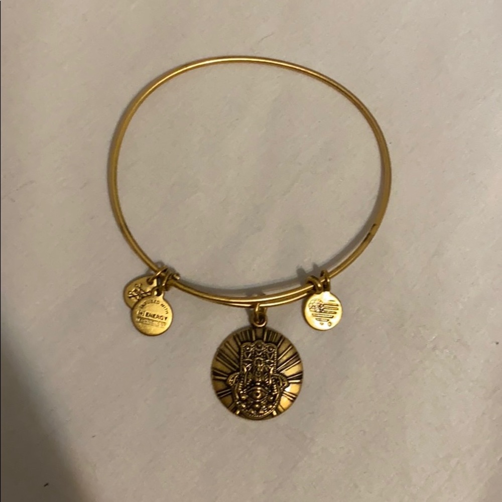 Gold hamsa Alex and ani bracelet